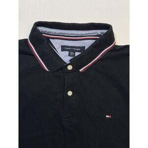 Tommy Hilfiger Men's Black Extra Large Polo Shirt Logo Short Sleeve
